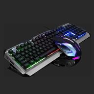 🎮 gaming keyboard and mouse combo with color changing backlit, usb pc gaming mouse and keyboard set for xbox ps4 prime gamer, rgb waterproof keyboard logo