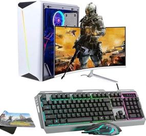 img 2 attached to 🎮 Gaming Keyboard and Mouse Combo with Color Changing Backlit, USB PC Gaming Mouse and Keyboard Set for Xbox PS4 Prime Gamer, RGB Waterproof Keyboard