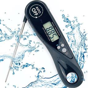 img 4 attached to Black Instant Read Food Thermometer with Probe - Digital Meat Thermometer for Cooking and Grilling