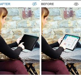 img 2 attached to 🔒 Приватный защитный экран для iPad 9.7 (2018 & 2017), ZOEGAA, полностью съемный антишпионский фильтр и антибликовый приватный защитный экран, совместимый с iPad Pro 9.7