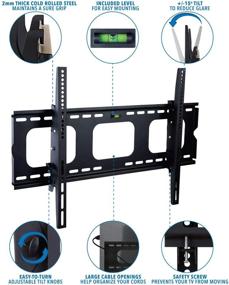 img 3 attached to 📺 Mount-It! Tilting TV Wall Mount Bracket - Samsung Sony Vizio LG Panasonic TCL Element - 32-65 Inch TVs - VESA Compatible - Premium Tilt - 175 Lbs Capacity