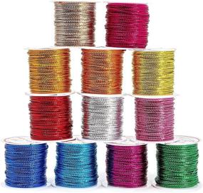 img 2 attached to Genie Crafts Metallic Twine Colors Beading & Jewelry Making