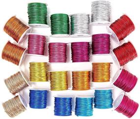 img 1 attached to Genie Crafts Metallic Twine Colors Beading & Jewelry Making