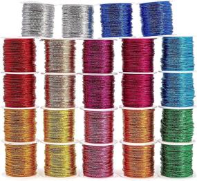 img 4 attached to Genie Crafts Metallic Twine Colors Beading & Jewelry Making