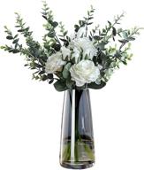 🏢 transparent crystal grey glass vase for modern home and office decor - ins irised glass vase logo