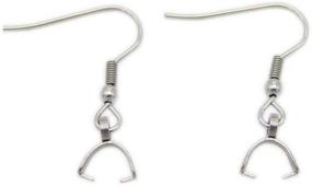 img 3 attached to 📿 50PCS Stainless Steel Earring Hooks with Clips - Perfect for DIY Jewelry Making and Crafts