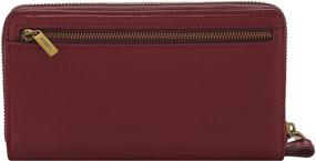 img 3 attached to 💼 Кошелек-сумка из кожи Fossil Women's Liza - с застежкой на молнии и выдвижной запястной ремешком