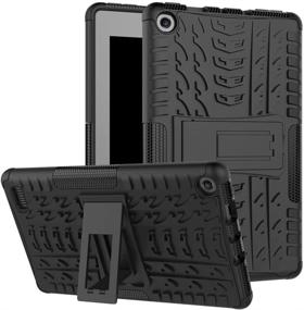 img 4 attached to Чехол Boskin для планшета Kindle Fire 7, выпущенного в 2017 году, 7-го поколения, с подставкой, надежный чехол [не подходит для 9-го поколения, выпущенного в 2019 году] (Черный)