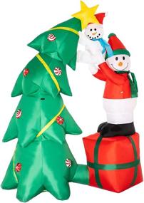 img 3 attached to 🎄 HOLLO STAR 5.8FT Christmas Inflatable Yard Decor - Lighted Tree with Gift Bag Snowman - Outdoor/Indoor Holiday Decorations with LED Lights