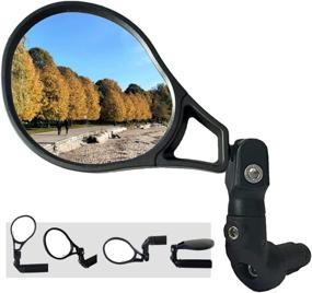 img 4 attached to 🚲 Hafny E13 Bar End E-Bike Mirror - Large HD Glass Surface, Safe Blast-Resistant Cycling Mirror