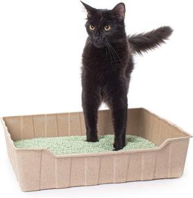 img 3 attached to 🐈 Bundle of 4 ZenKitty Biodegradable Litter Boxes, Natural