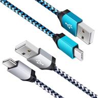 ⚡ high-speed usb type c cable 6ft (2 pack) for rapid charging - samsung galaxy s21 ultra 5g, s20 fe, note20, a51, a12, a32, s10e, s10, s9, oneplus, google pixel, lg, moto logo