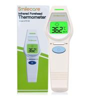 🌡️ smilecare infrared forehead ear thermometer: non-contact digital for adults and baby - instant readings, fever alarm, object mode - 20 memory function (beige) logo