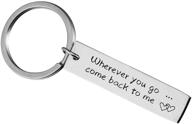 wherever stamped personalized keychain military logo