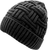 🧣 warm knitted wool thick baggy slouchy beanie skull cap for men women - loritta winter hat: perfect gift idea logo