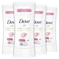 🌹 dove antiperspirant deodorant stick: 48-hour protection for soft and comfortable underarms - rose petals, 4-count, 2.6oz logo