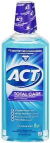 img 1 attached to 💦 ACT Total Care Противокариесный фторсодержащий ополаскиватель для полости рта: Ледяной свежий мятный вкус, 18 унции (упаковка из 2 шт.) - Окончательное решение для ухода за полостью рта для профилактики кариеса