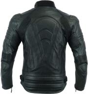 🧥 motorcycle armoured perforated leather jacket in men's natural grain with external armours - black (size l) | mbj-1728a logo