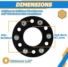 img 3 attached to 🔧 Проставки дисков Rying 6x135: Идеальное соответствие для F150 2004-2014, экспедиции, Линкольн Навигатор Марк LT. Покупайте сейчас!