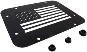 img 2 attached to MFC Spare Tire Delete Plate Tailgate Vent-Plate Cover for Jeep Wrangler JK JKU 2007-2017 (USA Flag) - Tailgate Body Plugs Included