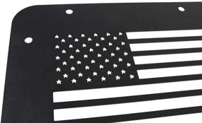 img 1 attached to MFC Spare Tire Delete Plate Tailgate Vent-Plate Cover for Jeep Wrangler JK JKU 2007-2017 (USA Flag) - Tailgate Body Plugs Included