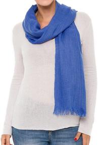 img 3 attached to 🧣 Women's Fashion Scarves: Lightweight Solid Color Wrap Shawls for Fall and Winter Seasons