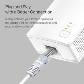 img 3 attached to 💡 TP-Link AV1000 Gigabit Powerline Ethernet Adapter Starter Kit - Plug & Play, Nano Size, Ideal for Smart TV, Online Gaming, Wired Connection Only (TL-PA7017 KIT)