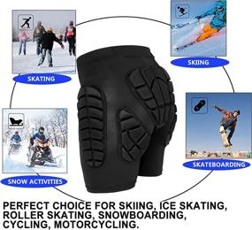 img 3 attached to 🩳 OHOHAI Padded Shorts for Skating, Skiing, and Snowboarding - Protective Butt and Hip 3D Pads for Adults and Youth