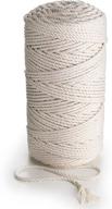 🧵 macrame cotton cord 5mm natural 755 feet unstained rope - ideal for wall hanging, wedding arch, plant hangers & crafts - thick twisted diy string for beginners logo