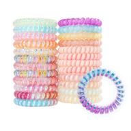 💕 pinksheep hair ties: 24-pack of non-crease, colorful elastic coils for women & girls - hair accessories for no-soak, hassle-free styling logo