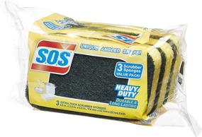 img 1 attached to 🧽 S.O.S Heavy Duty Scrubber Sponge, Bulk Pack of 3 - Set of 8 (91029)