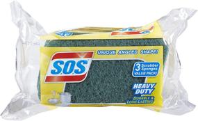 img 2 attached to 🧽 S.O.S Heavy Duty Scrubber Sponge, Bulk Pack of 3 - Set of 8 (91029)