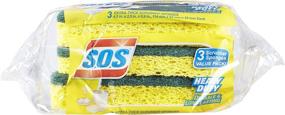 img 3 attached to 🧽 S.O.S Heavy Duty Scrubber Sponge, Bulk Pack of 3 - Set of 8 (91029)
