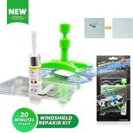 🚗 lifede diy auto glass repair kit - 2021 new version | effective windshield crack repair for car windows | easy fix for half moon crescents, star chips & bulls eye | green, 1 pack logo