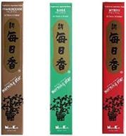 🔥 authentic nippon kodo morning star incense bundle - 3 x 50 sticks boxes (frankincense, sage, myrrh): premium japanese incense sticks логотип