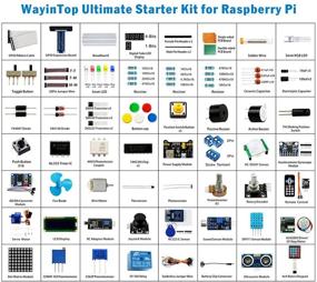 img 3 attached to WayinTop Raspberry Pi 4 B 3 B+ Ultimate Starter Kit - Полный обучающий набор с подробной электронной книгой, поддержка языков С, Python, Java, включает 300 компонентов, изучайте электронику и программирование.