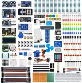 img 4 attached to WayinTop Raspberry Pi 4 B 3 B+ Ultimate Starter Kit - Полный обучающий набор с подробной электронной книгой, поддержка языков С, Python, Java, включает 300 компонентов, изучайте электронику и программирование.