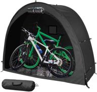 🏻 hwayslon bike tent: thicken waterproof portable storage shed for bikes - reinforced alloy bracket - ideal for outdoor camping & garden - black logo