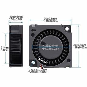 img 3 attached to Вентилятор WINSINN 30 мм на два шарикоподшипника, турбо, 24 В, высокая скорость (набор из 2 шт.)