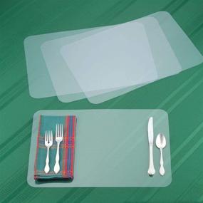 img 1 attached to 🍽️ Set of 8 Clear Placemats - Enhance Your Dining Décor