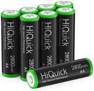 🔋 high capacity aa rechargeable batteries - quick charge with 2800mah, pre-charged 1.2v, pack of 8 aa batteries logo