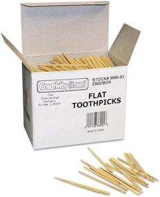 img 2 attached to 🪥 Flat Wood Toothpicks by Chenille Kraft - CKC369001