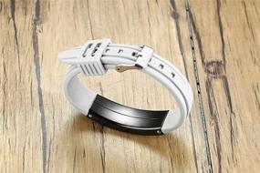 img 1 attached to 💑 His & Hers Silicone Adjustable Buckle Love Quote Engraved Couple Wrist Band Bracelets - Perfect Valentine's Day Gift Idea for Him and Her, Couple Matching Bracelets Set