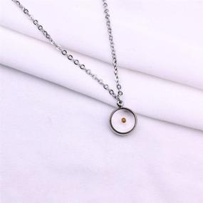 img 2 attached to 🌱 Delicate Mustard Seed Pendant Necklace - Mustard Seed Jewelry for Women and Girls