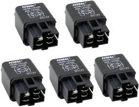 img 4 attached to ESUPPORT 12V 40A Car Automotive Van Boat Truck 4 Pins 🚗 SPST Alarm Relay Air Heavy Pack of 5: Optimize Power Control and Security