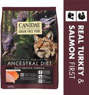 🐱 корм для кошек canidae pure ancestral diet: без зерна, с высоким содержанием белка, основанный на сушеных на солнце сырых ингредиентах. логотип