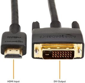 img 3 attached to 🔌 Amazon Basics HDMI to DVI Adapter Cable – 6ft, 1-Pack (Black) – Enhance Your Video Connectivity