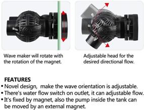 img 2 attached to Enhance Water Flow in Your 20-80 Gallon Fish Tank with FREESEA Aquarium Wave Maker Power Head Circulation Pump - Magnet Suction Base Included!