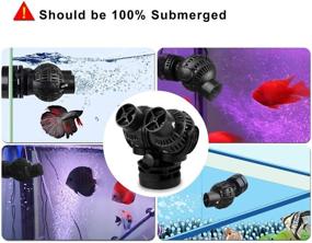 img 4 attached to Enhance Water Flow in Your 20-80 Gallon Fish Tank with FREESEA Aquarium Wave Maker Power Head Circulation Pump - Magnet Suction Base Included!