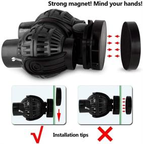 img 3 attached to Enhance Water Flow in Your 20-80 Gallon Fish Tank with FREESEA Aquarium Wave Maker Power Head Circulation Pump - Magnet Suction Base Included!